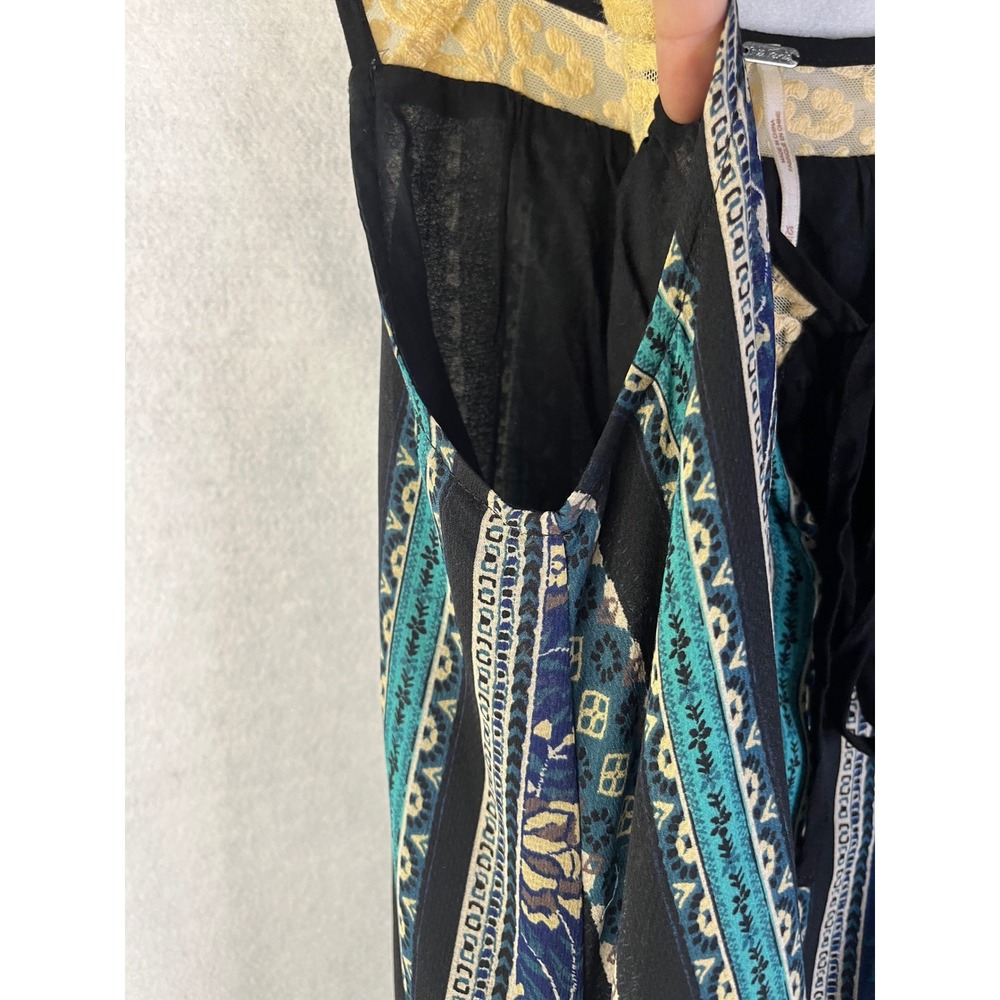 Free People Floral Patchwork Lace Slip Dress XS Boho Hippie Bohemian Whimsical - Picture 7 of 9